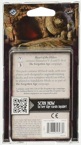 Fantasy Flight Games, Arkham Horror The Card Game: Mythos Pack - 3.3. Heart of the Elders, Card Game, Ages 14+, 1 to 4 Players, 60 to 120 Minutes Playing Time