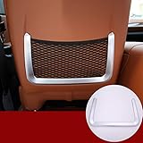 YIWANG ABS Chrome Car Rear Back Seat Net Bag Frame Cover Trim 2pcs for Maserati Levante 2016-2020,Ghibli 2014-2019 Car Accessories