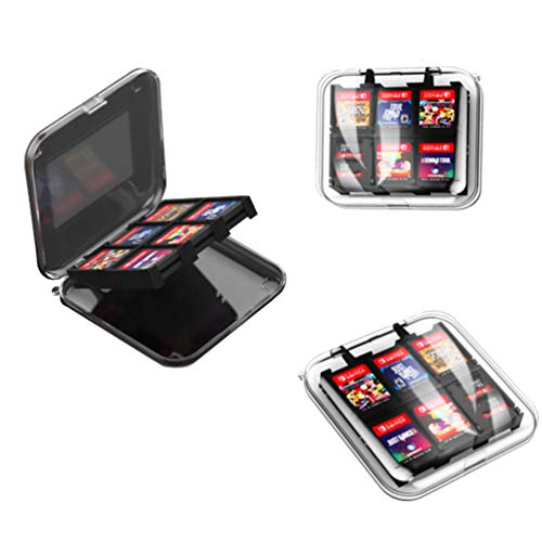VANJUNN Game Card Storage Holder Case for Nintendo Switch OLED, Switch 2017 and lite, 12 Cartridge Slots Game Card Storage Box for Micro SD Memory Cardsâ€¦