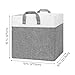 GRANNY SAYS Storage Cubes, 11x11 Cube Storage Bins with Metal Frame, Collapsible Cube Storage Organizer, Fabric Cubby Bins for Shelves, Closet, White & Gray, 6 Pack