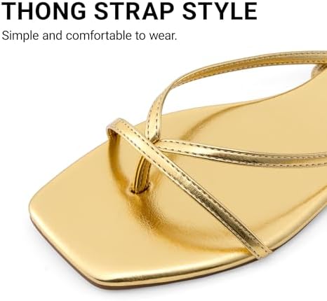 DREAM PAIRS Women's Strappy Flat Sandals - Comfortable Lace Up Gladiator Dressy Sandals, Square Toe Tie Up Walking Sandal, Summer Wrap Up Vocation Sandal Mermaid Shoes,Size 9,Gold,SDFS26010W — view 6