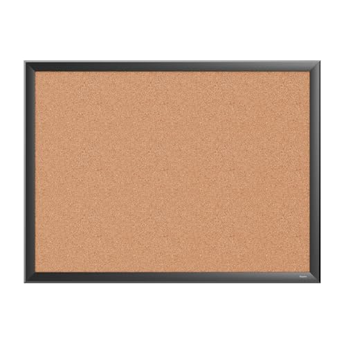 Staples Cork Bulletin Board with Black Frame, 2' x 1.5'