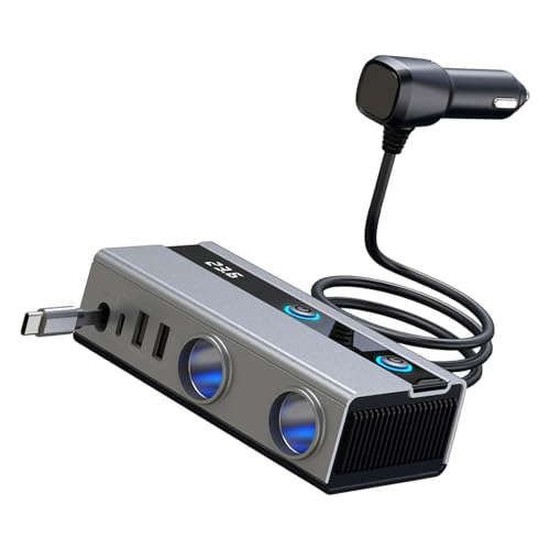 Cargador retráctil coche Tipo C que soluciona los cables enredados y la carga lenta PD65W