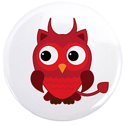 3.5 Inch Button Little Spooky Owl Devil Monster