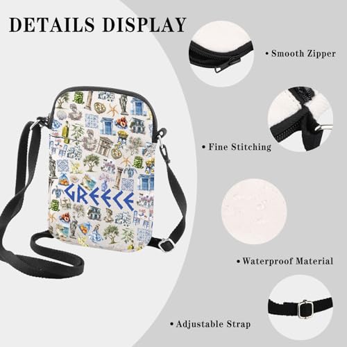 Greece Gift Greece Family Trip Gift Greek Vocation Gift Greece Travel Bag Greece Souvenir Crossbody Bag3