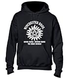Crown Designs Winchester Brothers Horror Teen Fiction TV Show Inspired Gift Unisex Hoodies for Men, Women & Teenagers - Black/Medium