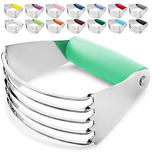Zulay Kitchen Dough Blender - Stainless Steel Pastry Cutter, Heavy Duty Dough Cutter With Blades, Pastry Blender And Butter Cutter - Pastry Cutter For Baking (Mint) #TOP16