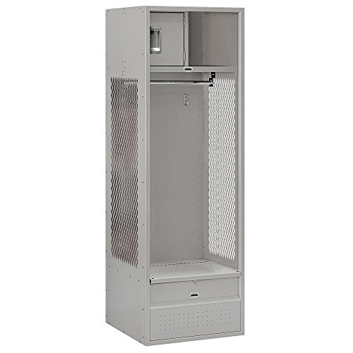Salsbury Industries Open Access Standard Unassembled Metal Locker, 6-Feet-24-Inch, Grey