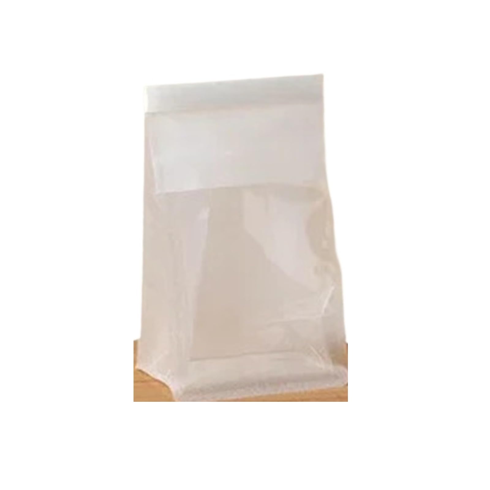 100PCS Wire Self Sealing Bread Toast Kraft Paper Rolled Edge Pocket Thickened Transparent Window Cake Packaging Bag for Bread(Brown,S)