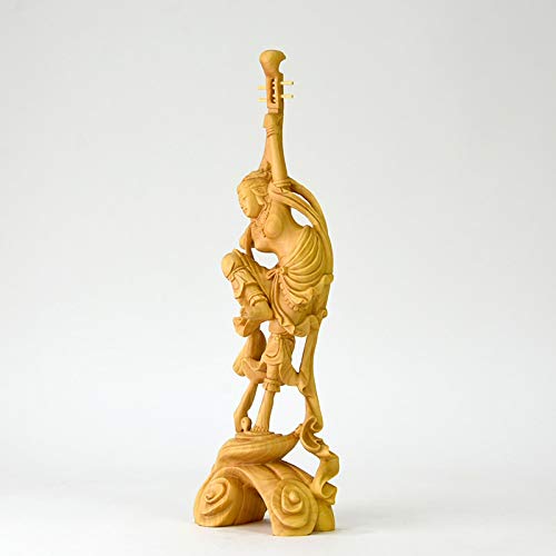 Amazon｜木彫 柘植飛天（天女） 一本彫り 総高21.5cm｜仏像 オンライン通販