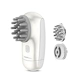 TOUCHBeauty 3 in 1 Scalp Massager Electric Device with 2 Massage Heads & 1 Facial Cleansing Brush Head, Vibrating Scalp Massager Hair Growth, Cordless Head Massager Stress Relax/ Body/ Neck/ Back