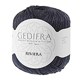 Maschinenwaschbar Gedifra Riviera 9810014-01354 marineblau Handstrickgarn, Bändchengarn