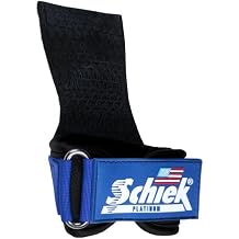 Schiek Sports Model 1907 Platinum Edition Ultimate Grips - 3 in 1 Weight Lifting Straps Wrist Wraps and Grip Pads - Secure Non Slip Control and Comfort for Strength Training
