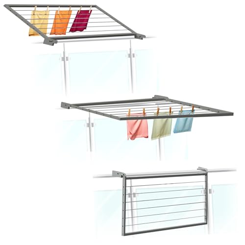 Flo.mar Stendibiancheria da Balcone e Parete 53x120 cm - Stendibiancheria