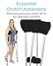 Vive Sheepskin Crutch Pads & Hand Grips - Comfortable, Breathable, Machine Washable Padding for Adults - Premium Accessory Covers for Crutches, Armpits - Latex-Free & Non-Toxic