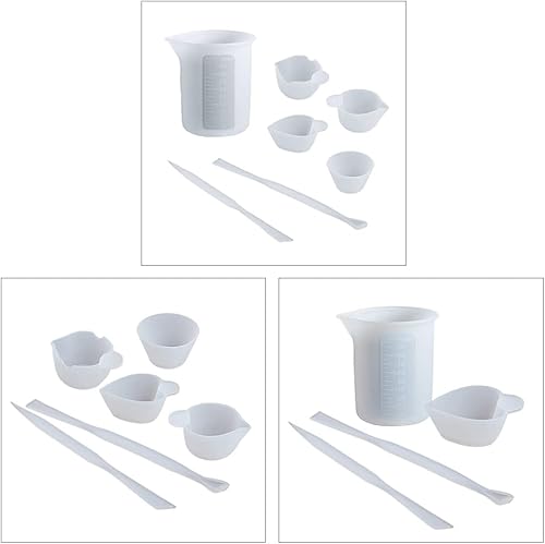 Miniatura 7 de Taza de medición antiadherente reutilizable de 3.4 fl oz con escala precisa de resina de mezcla de taza de ranura para tarjetas Taza dispensadora de