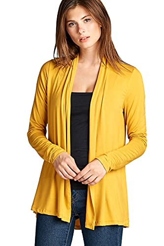 Image of Women Casual Open Front Long Sleeve Lightweight Softest Viscose Made from Bamboo Cardigan