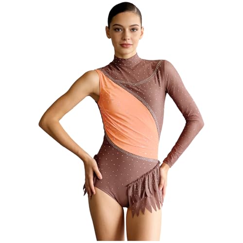 Costume patinage artistique femme inlzdz avec strass pour concours
