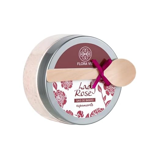 Sais de Banho Espumante Lady Rose 200g – Sal de Banho Relaxante, Com Morango Desidratado, Para Banheira, Escalda-Pés e SPA em Casa