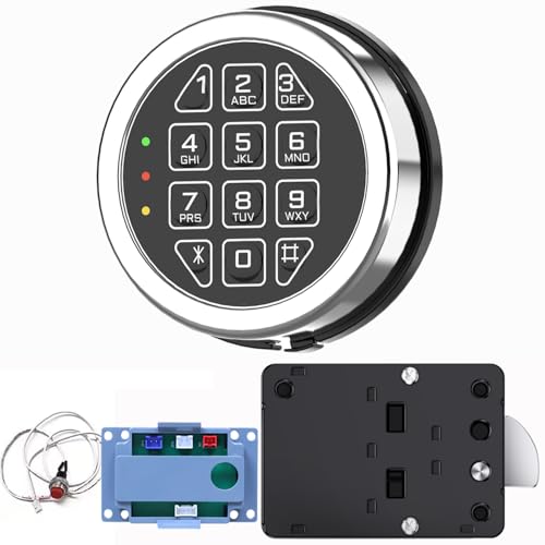 Stack on Safe Lock Replacement with Swing Bolt, High Security Fireproof Chrome Digital Keypad Electronic Safe Lock for Pistol safes, Safe Box