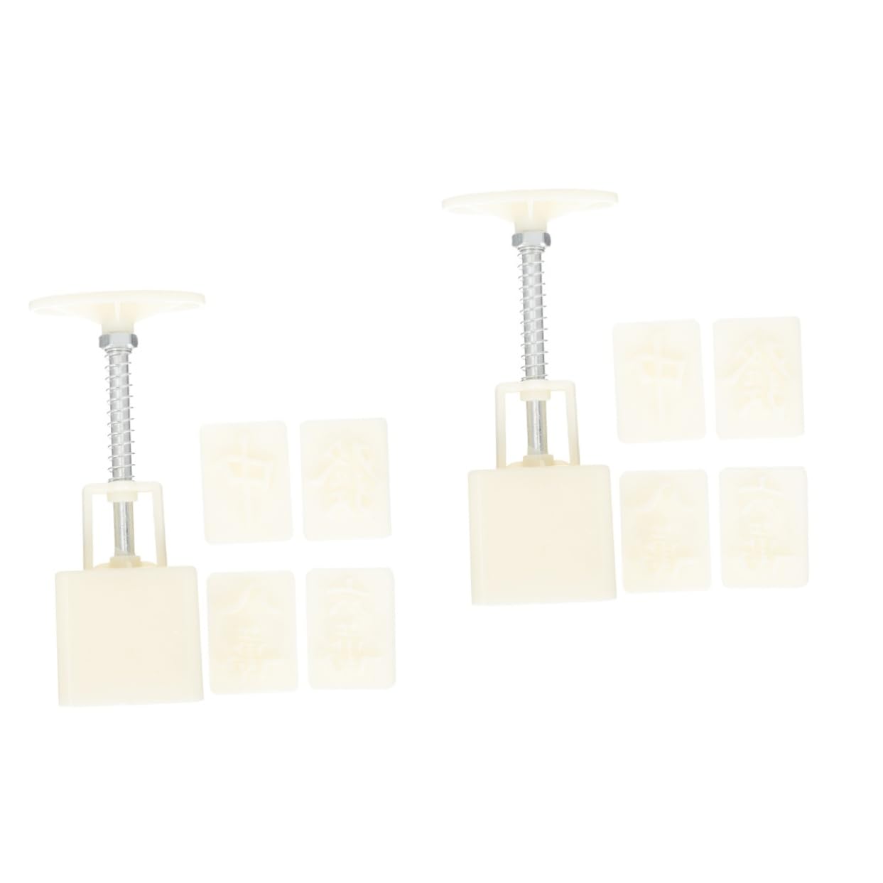 JECOMPRIS 2 Sets DIY Green Bean Cake Non Stick Hand Press Type for Baking Square Shape Easy to Clean and Reusable for Moon Cake Making and