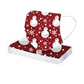 Missli Christmas Print Disposable Face Mask, 10 pcs Unisex Adult Cute Christmas Snowman Santa 3 Ply Non-Woven Breathable Face Protection Anti-Fog Mouth Covering