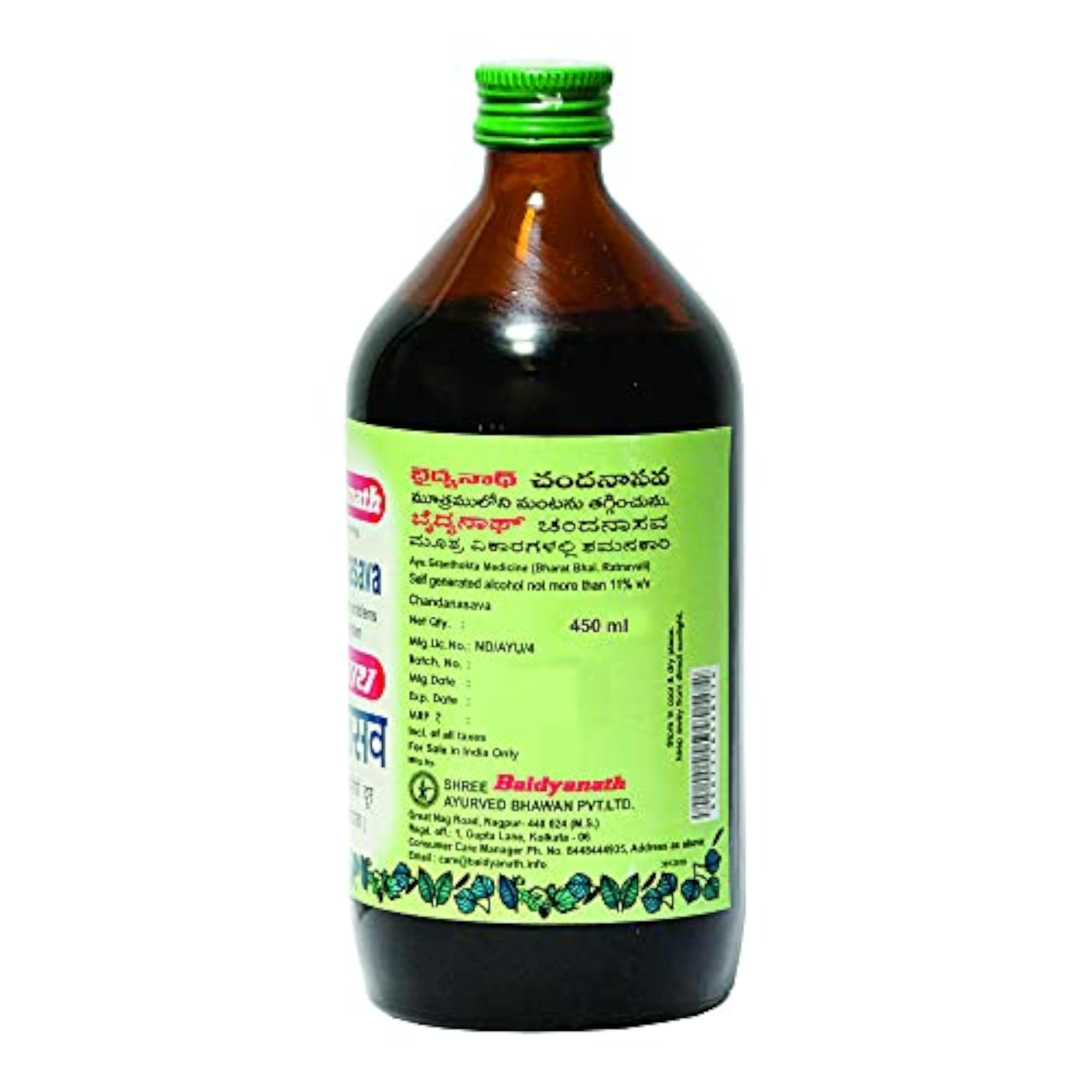 Baidyanath Chandanasava, 450 Ml Ayurvedic Tonic