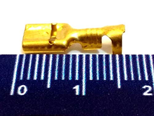 TERMINAL ENCAIXE P/ALTO FALANTE FEMEA 4,7 MM S/TRAVA LATÃO - PACOTE C/ 100 UNIDADES