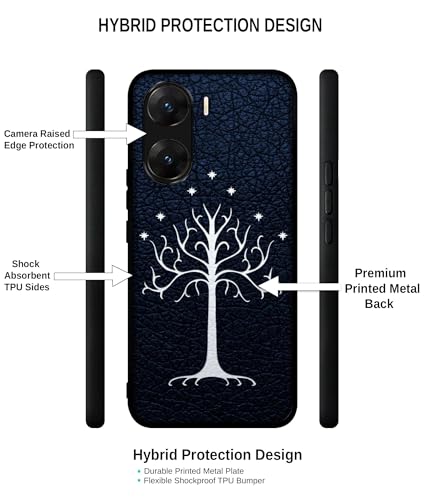 Image of Magic Tree Pattern Design Premium 2D Printed Metal Back Case Cover for Vivo V29E 5G