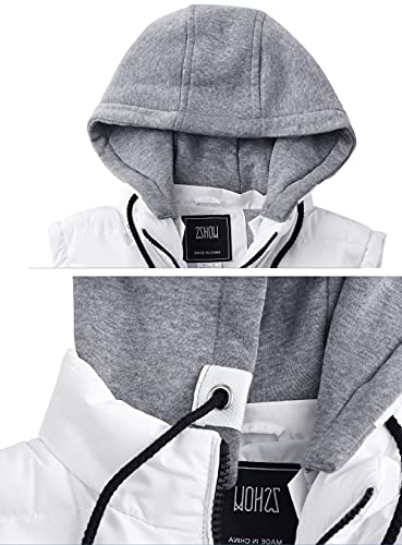 Image of ZSHOW Men's Puffer Vest Removable Hooded Vest Outdoor Winter Vest