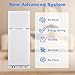 SMETA Propane Refrigerator 14.1 Cu.ft with Freezer, Full Size Off Grid Gas Fridge LPG/110V Dual Ways for RV Kitchen Garage Cabin Outdoor, White
