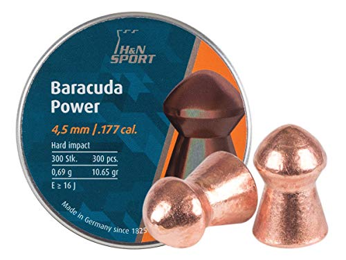 H&N Sport Haendler & Natermann H&N Baracuda Power Domed Airgun Pellets .177 Caliber / 10.65 Grains (300 Count), Multi