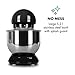 KLARSTEIN Bella Nera Electric Stand Mixer, Grinder, Dough Bowl, Flat Whisk, Food mixer, Wire Whip, 650 Watts, 5.5 qt Stainless steel Bowl, 6 Speeds
