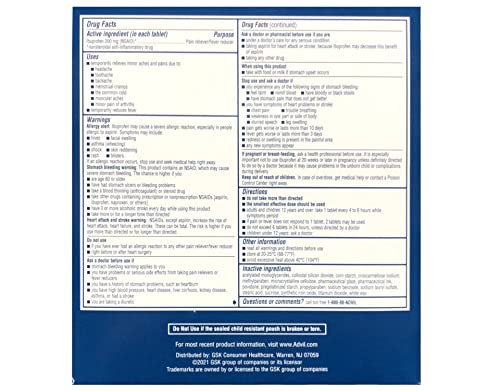 Advil Pain Reliever/Fever Reducer Coated Tablet Refill - Image 5