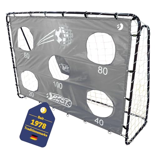 Best Sporting Fußballtor mit Torwand I Fußball Tor 213cm x 152cm I Fußballtor Kinder mit verschiedenen Farbmotiven I Hochwertiges Kindertor mit Netz, Torwand & Heringen I Fussball Tor Grau Best Sporting Fußballtor mit Torwand I Fußball Tor 213cm x 152cm I Fußballtor Kinder mit verschiedenen Farbmotiven I Hochwertiges Kindertor mit Netz, Torwand & Heringen I Fussball Tor Grau