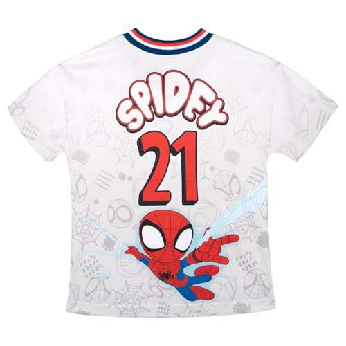 Marvel Spidey and His Amazing Friends Toddler Boys' Active Mesh Short Sleeve Graphic Tee Spidey Gray Red 2T - image 2