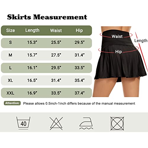 Pleated Tennis Skirt For Women With Pockets High Waist Basic Stretchy Sports Running Golf Girls Athletic Skort Red L #TOP5