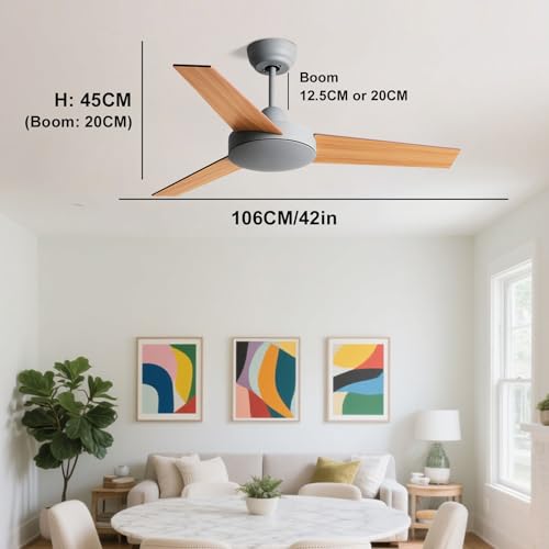 Ventilateur de plafond avec télécommande pour rafraîchir le salon sans bruit - 4