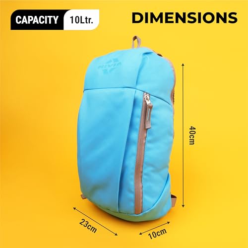 Image of Nivia Pulse Junior 2.0 Backpack For Men & Women, Water-Resistant Sports Backpack, Lightweight, Durable 600D Polyester, Double-Zip Main Compartment & Secure Front Pocket, Capacity-10 Litres