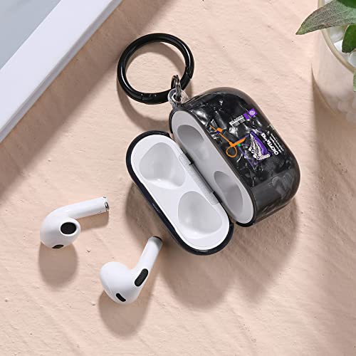 Ejmm For Airpods 3Rd Generation Case, Special Designed Hot Off Sport Patten Airpods 3 Case Cover Compatible Airpods 3Rd Generation For Men Women,Black Shell Purple Shoes #TOP5