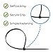 500x Black Zip Ties | Self-Locking Cable Ties | 4