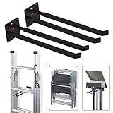 ALWORG Ladder Hooks for Garage Wall - Heavy Duty Storage Hangers Wall Mount Brackets to Hang Garden & Shed Tools, Chairs, Tire and More - Van Storage Solutions