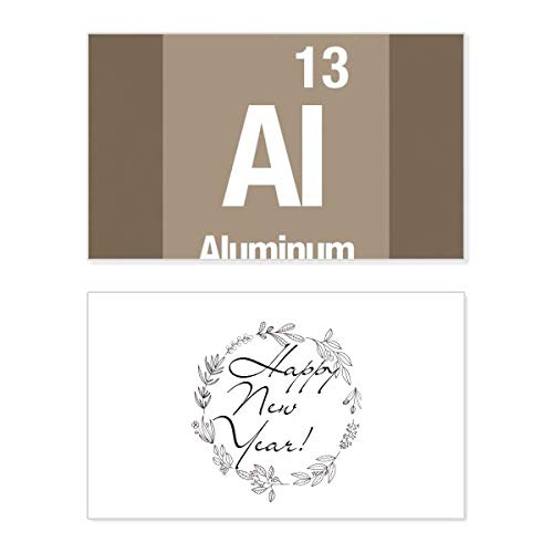 Tarjeta del elemento aluminio Al: un mensaje de Año Nuevo duradero y original