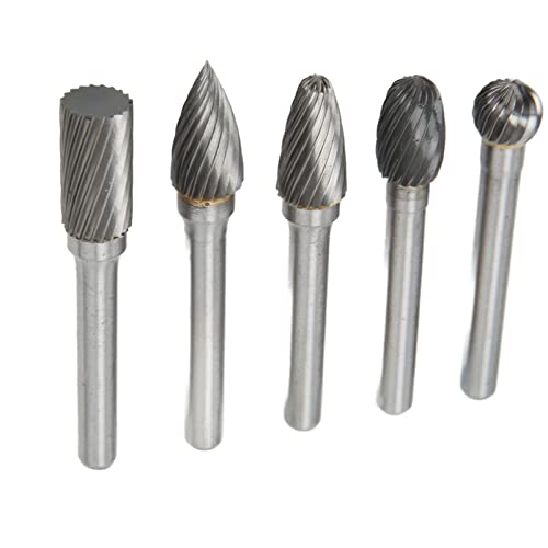 Juego de 5 fresas rotativas de carburo de tungsteno miniatura 4