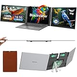 Blackview DCM8 Dual Laptop Screen 15.6" FHD IPS - Ultra Thin 4.5mm & Lightweight 1kg, TÜV SÜD Low Blue Light Eye-Care 16:10 Triple Portable Monitor, Play for Laptop/PC/Mac/Phone/game console