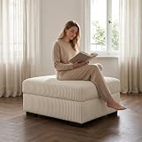 QMTXBYJ Pouf de rangement - 88 x 69 x 45 cm - Tabouret rembourré - Repose-pieds - Ottoman ...