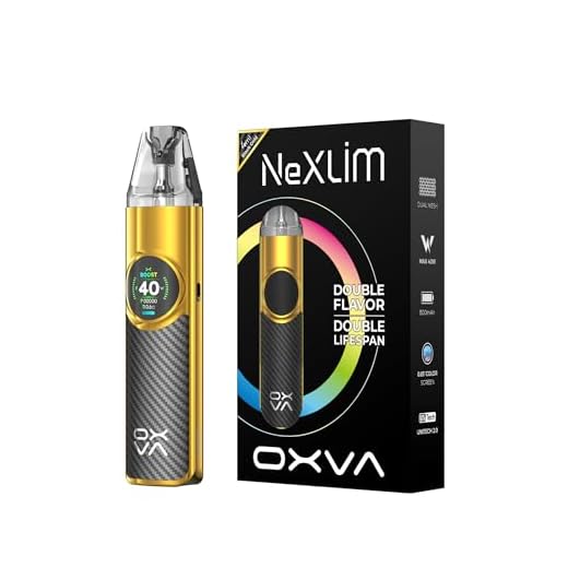 TVDC NeXlim Pod Kit For Oxva Coil - Eco & Boost Modes, Dual Mesh Technology, 1500mAh Battery, 40W Output, 2ml Cartridge, No Nicotine (Black Gold)