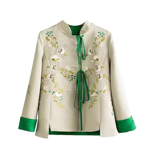 Chemise style national brodé de qualité - Veste Tang chinoise épaisse de printemps