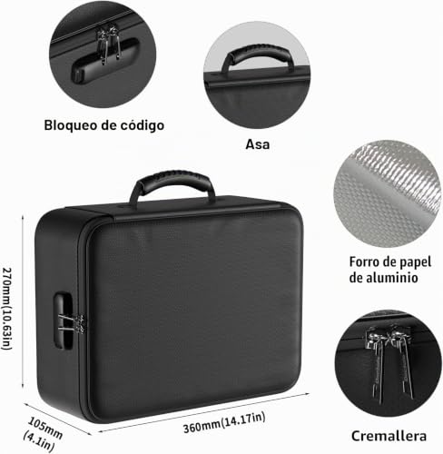 Miniatura 2 de Caja De Documentos Ignífuga Docsafe 5200 F Caja De Almacenamiento Con Aislamiento Térmico Mejorada Ignífuga Y Resistente Al Agua Organizador De Archivos De 8 Capas Con Cerradura, Almacenamiento Seguro
