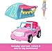 Barbie Mini BarbieLand Playsets with Toy Vehicle & 1.5-inch Doll, SUV with Color-Change Surprise & Tent Accessory